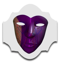 image of a 3D Blender mask as a link